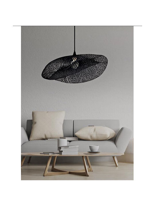 Zambelis Lights Μοντέρνο Κρεμαστό Φωτιστικό Μονόφωτο Πλέγμα με Ντουί E27 σε Μαύρο Χρώμα 19108